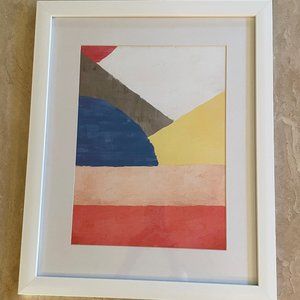 Abstract geometric shape PRINT 18" x 22" White Frame